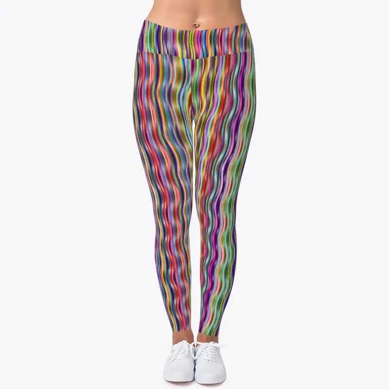 Colorful Vertical Swirls | Leggings