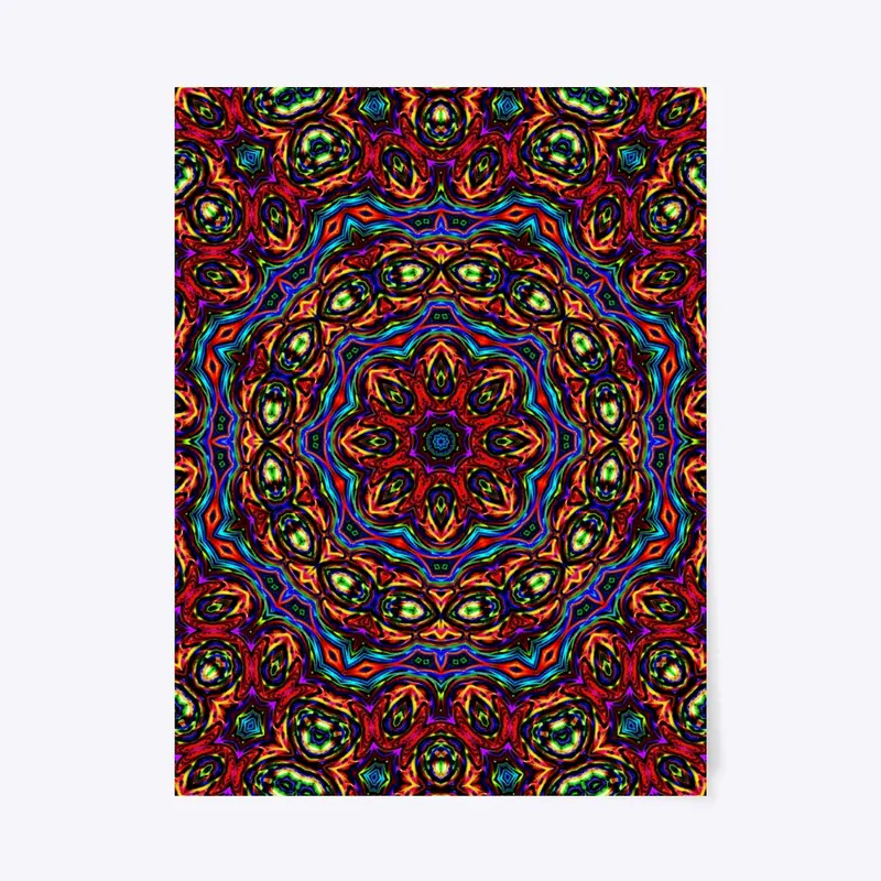 Beautiful Kaleidoscope Mandala Poster