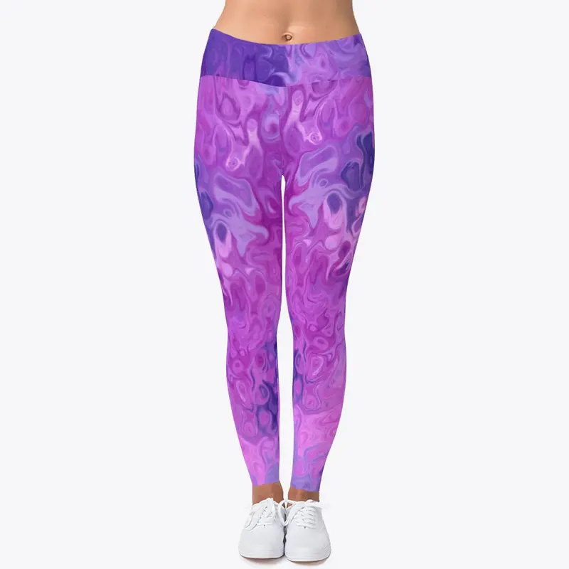 Purple & Blue | Leggings | Yoga Pants  