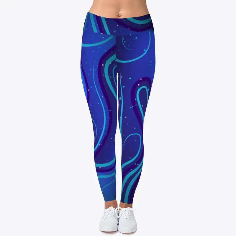 Blue Swirls | Leggings