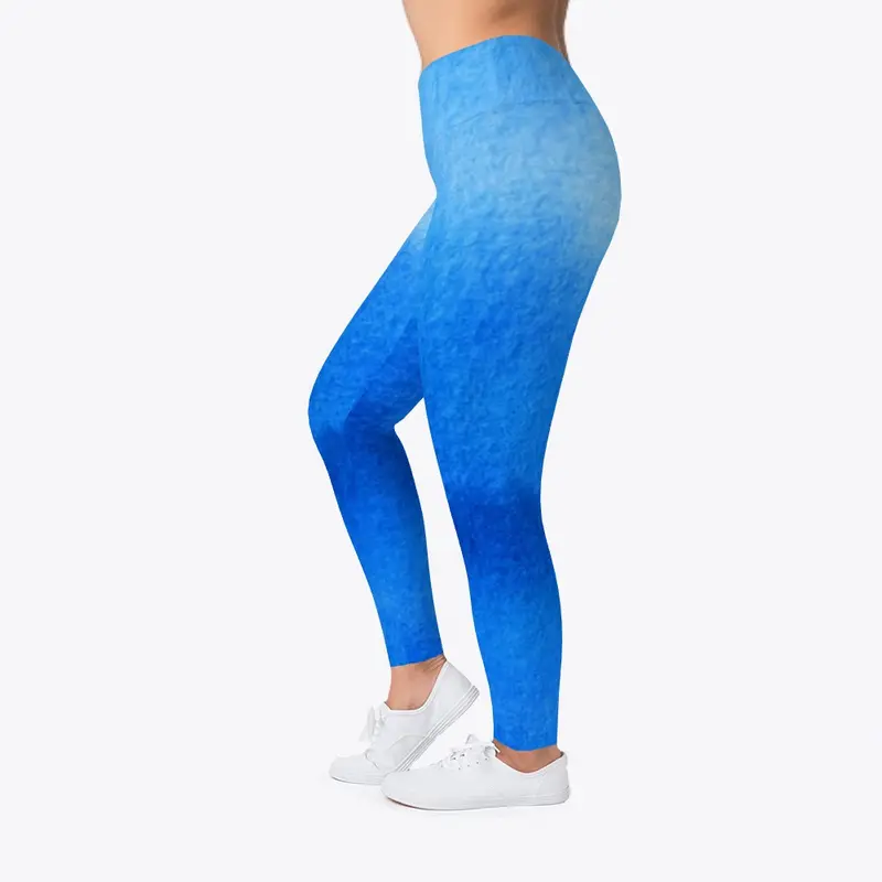 Blue Watercolors Leggings