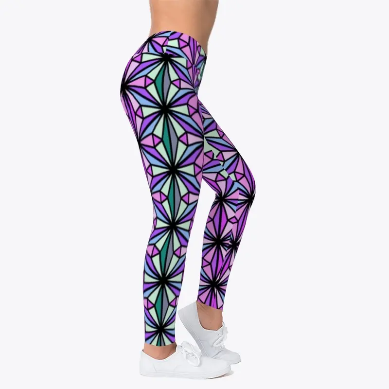 Purple and Green Leggings