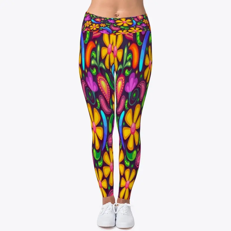 Flower Leggings. Fun Design.